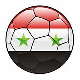 Syria flag on soccer ball