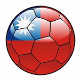 Taiwan flag on soccer ball