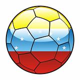Venezuela flag on soccer ball