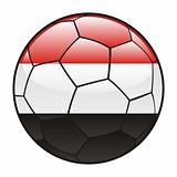 Yemen flag on soccer ball