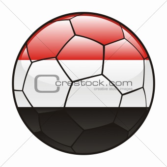 Yemen flag on soccer ball