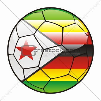 Zimbabwe flag on soccer ball