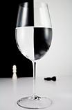 Wine glass and chess