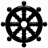 3D Buddhism Symbol Wheel of Dharma