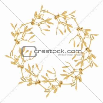 Golden Mistletoe Garland