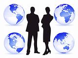 Man and woman business in the world