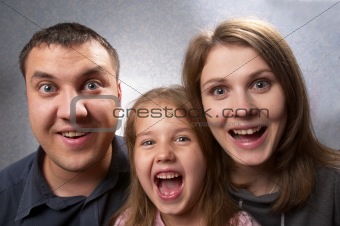Surprised family
