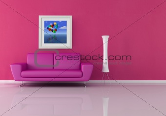 pink living room