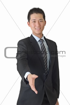 Young business man shake hand