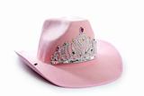 Children girl pink cowgirl crown hat