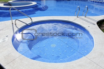 jacuzzi outdoor blue swimming pool