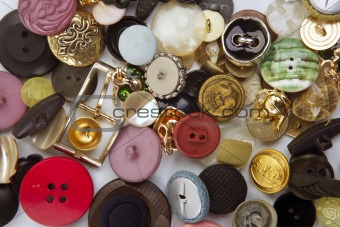 clothing buttons collection mess pattern