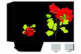 Decorative folder with red roses