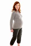 Pregnant woman fashion redhead portrait