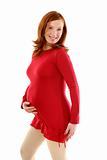 Pregnant woman fashion redhead portrait