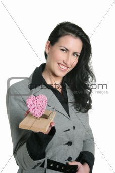 heart shape on mouse trap valentines woman