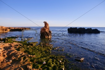tranquil  beautiful stone beach