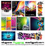 11 Abstract Music Background for Discoteque Flyer with a lot of desgin elementes - Set 4