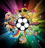  World Football ChampionShip Disco Party Flyer Background