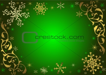 Vintage green christmas background