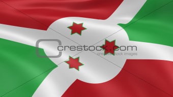 Burundian flag in the wind