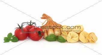 Tortellini, Herbs, Garlic and Tomatoes