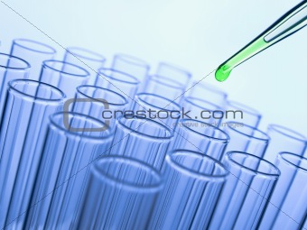 Test tubes and pipette