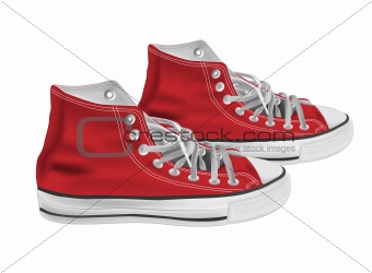 Athletic shoes vector illustration
