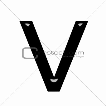 3d letter v