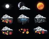 Vector weather forecast icons. Part 2
