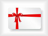 Gift card with ribbon 