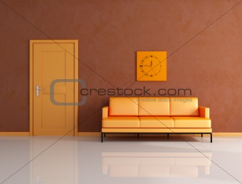 orange and brown lounge