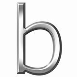 3d silver letter b