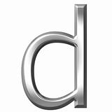 3d silver letter d