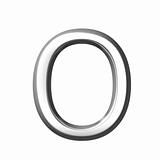 3d silver letter o