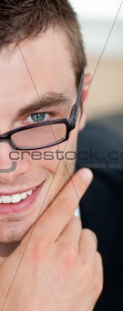 Nice businessman with glasses