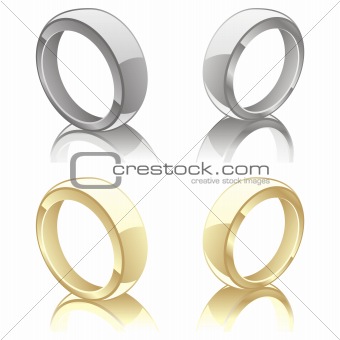 vector illustration of wedding rings