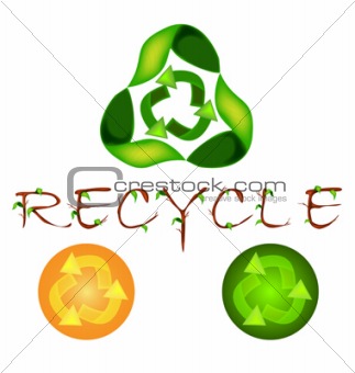 recycle logotext and arrows