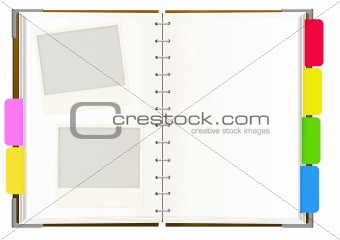 Notebook with empty pages