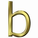 3d golden letter b