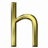 3d golden letter h