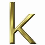 3d golden letter k