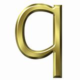 3d golden letter q