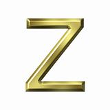 3d golden letter z