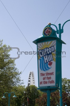 Niagara Falls, Canada, Clinton Hill street sign
