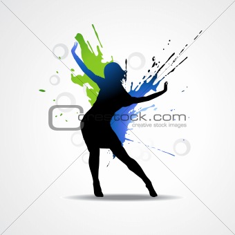 vector dancing girl