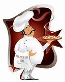 Chef with pizza