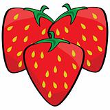 Cartoon strawberries