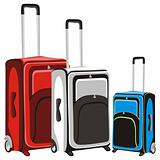 illustration of isolated luggages