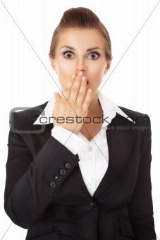 shocked business woman